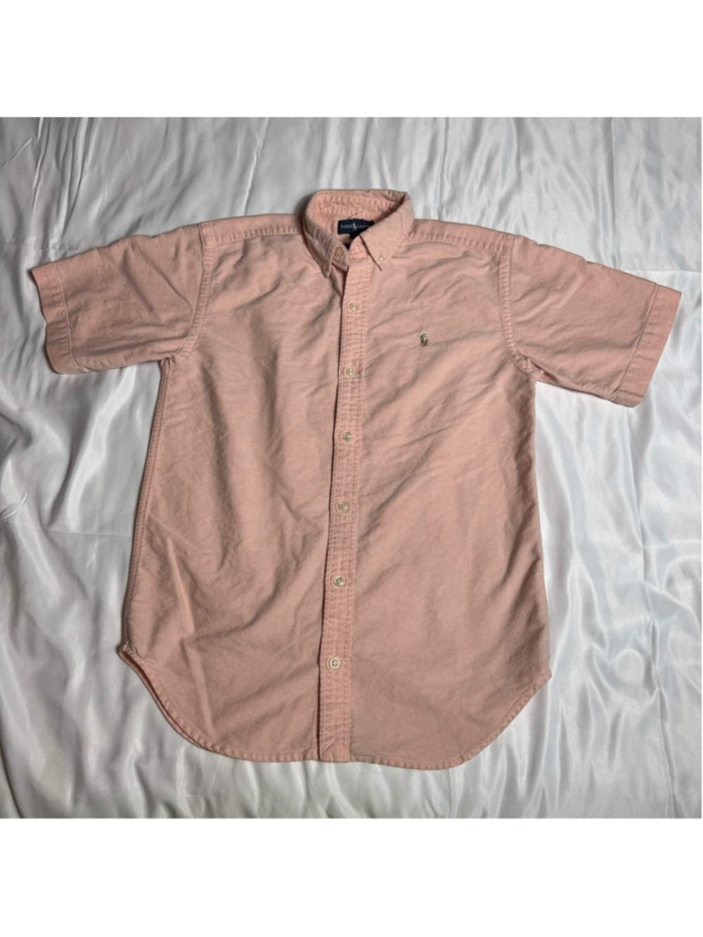Boys Ralph Lauren Button Down Shirt Size 14 coral